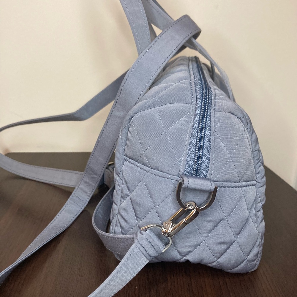 Vera Bradley Gray Quilted Crossbody Satchel - Picture 2 of 4